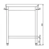 Ablauftisch PROFI 1000 x 700 Rechts für HSM ECO, PROFI & HYPRO