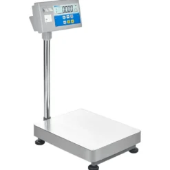 AE Adam Bodenwaage mit Hochanzeige und Einbaudrucker für Etiketten oder Barcodes 75 kg / Lesbarkeit 5 g