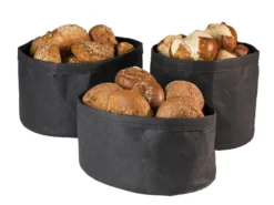 APS Brottasche -PAPERBAG- rund, Ø 17 cm x H: 11 cm, Schwarz