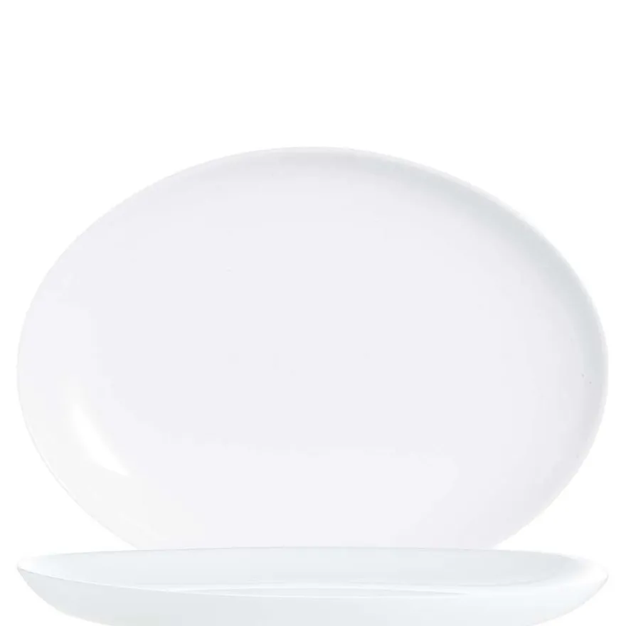 Arcoroc Evolutions White Platte oval 33 x 25 cm, weiß