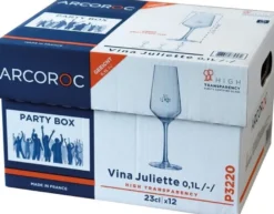 Arcoroc V. Juliette Sektkelch 23 cl mit Füllstrich bei 0,1 l, 12er Party Box