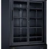 A&S Getränkekühlschrank 1000 Liter schwarz, 2 Schiebetüren, auf Rollen