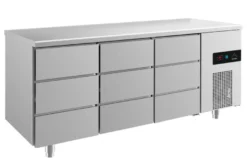 A&S Kühltisch -2 bis +8°C 1865x700x850mm mit 3x drei Schubladen