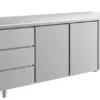 A&S Kühltisch -2 bis +8°C 1865x700x850mm mit 2x Türen und 1x drei Schubladen (3DTT)