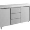 A&S Kühltisch -2 bis +8°C 1865x700x850mm mit 2x Türen und 1x drei Schubladen (3TDT)