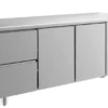 A&S Kühltisch -2 bis +8°C 1865x700x850mm mit 2x Türen und 1x zwei Schubladen (3ZTT)