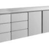 A&S Kühltisch -2 bis +8°C 2330x700x850mm mit 2x Türen und 2x drei Schubladen (4DDTT)