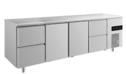 A&S Kühltisch -2 bis +8°C 2330x700x850mm mit 2x Türen und 2x zwei Schubladen (4ZTTZ)
