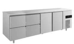 A&S Kühltisch -2 bis +8°C 2330x700x850mm mit 2x Türen und 2x zwei Schubladen (4ZZTT)
