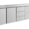 A&S Kühltisch -2 bis +8°C 2330x700x850mm mit 2x Türen, 1x zwei Schubladen und 1x 3 Schubladen (4TTDZ)