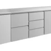 A&S Kühltisch -2 bis +8°C 2330x700x850mm mit 2x Türen, 1x zwei Schubladen und 1x 3 Schubladen (4TZDT)