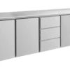 A&S Kühltisch -2 bis +8°C 2330x700x850mm mit 3x Türen und 1x drei Schubladen (4TTDT)