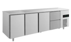 A&S Kühltisch -2 bis +8°C 2330x700x850mm mit 3x Türen und 1x zwei Schubladen (4TTTZ)