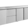 A&S Kühltisch -2 bis +8°C 2330x700x850mm mit 3x Türen und 1x zwei Schubladen (4TZTT)