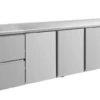 A&S Kühltisch -2 bis +8°C 2330x700x850mm mit 3x Türen und 1x zwei Schubladen (4ZTTT)