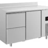 A&S Kühltisch -2 bis +8°C 1400x700x850mm mit 1x Tür und 1x zwei Schubladen u. Aufkantung (2ZTA)