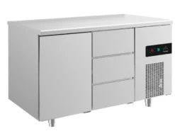 A&S Kühltisch -2 bis +8°C 1400x700x850mm mit 1x Tür und 1x drei Schubladen (2TD)