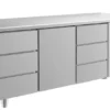 A&S Kühltisch -2 bis +8°C 1865x700x850mm mit 1x Tür und 2x drei Schubladen (3DTD)