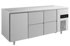 A&S Kühltisch -2 bis +8°C 1865x700x850mm mit 1x Tür und 2x zwei Schubladen (3TZZ)