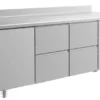 A&S Kühltisch -2 bis +8°C 1865x700x850mm mit 1x Tür und 2x zwei Schubladen u. Aufkantung (3TZZA)