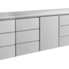 A&S Kühltisch -2 bis +8°C 2330x700x850mm mit 1x Tür und 3x drei Schubladen (4DDTD)