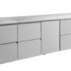 A&S Kühltisch -2 bis +8°C 2330x700x850mm mit 1x Tür und 3x zwei Schubladen(4ZZTZ)
