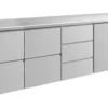 A&S Kühltisch -2 bis +8°C 2330x700x850mm mit 1x Tür und 3x zwei Schubladen (4ZZDT)