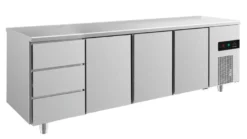 A&S Kühltisch -2 bis +8°C 2330x700x850mm mit 3x Tür und 2x drei Schubladen