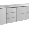 A&S Kühltisch -2 bis +8°C 2330x700x850mm mit 1x Tür, 2x zwei Schubladen und 1x 3 Schubladen (4TDZZ)