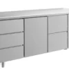 A&S Kühltisch -2 bis +8°C 1865x700x850mm mit 1x Tür, 1x zwei Schubladen und 1x drei Schubladen (3DTZ)