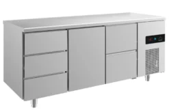 A&S Kühltisch -2 bis +8°C 1865x700x850mm mit 1x Tür, 1x zwei Schubladen und 1x drei Schubladen (3DTZ)