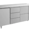 A&S Kühltisch -2 bis +8°C 1865x700x850mm mit 1x Tür, 1x zwei Schubladen und 1x drei Schubladen (3TDZ)
