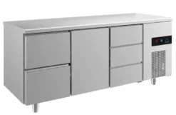A&S Kühltisch -2 bis +8°C 1865x700x850mm mit 1x Tür, 1x zwei Schubladen und 1x drei Schubladen (3ZTD)