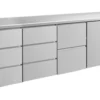 A&S Kühltisch -2 bis +8°C 2330x700x850mm mit 1x Tür, 1x zwei Schubladen und 2x 3 Schubladen (4DDZT)