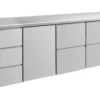 A&S Kühltisch -2 bis +8°C 2330x700x850mm mit 1x Tür, 2x zwei Schubladen und 1x 3 Schubladen (4DTZZ)