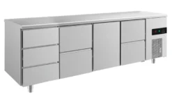 A&S Kühltisch -2 bis +8°C 2330x700x850mm mit 1x Tür, 2x zwei Schubladen und 1x 3 Schubladen (4DZTZ)