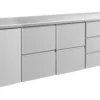 A&S Kühltisch -2 bis +8°C 2330x700x850mm mit 1x Tür, 2x zwei Schubladen und 1x 3 Schubladen (4TZZD)