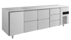 A&S Kühltisch -2 bis +8°C 2330x700x850mm mit 1x Tür, 2x zwei Schubladen und 1x 3 Schubladen (4TZZD)
