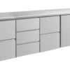 A&S Kühltisch -2 bis +8°C 2330x700x850mm mit 1x Tür, 2x zwei Schubladen und 1x 3 Schubladen (4ZDZT)
