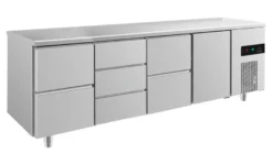 A&S Kühltisch -2 bis +8°C 2330x700x850mm mit 1x Tür, 2x zwei Schubladen und 1x 3 Schubladen (4ZDZT)