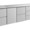 A&S Kühltisch -2 bis +8°C 2330x700x850mm mit 1x Tür, 2x zwei Schubladen und 1x 3 Schubladen (4ZTZD)