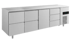 A&S Kühltisch -2 bis +8°C 2330x700x850mm mit 1x Tür, 2x zwei Schubladen und 1x 3 Schubladen (4ZZTD)