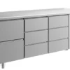 A&S Kühltisch -2 bis +8°C 1865x700x850mm mit 1x zwei Schubladen und 2x drei Schubladen (3ZDD)