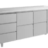 A&S Kühltisch -2 bis +8°C 1865x700x850mm mit 2x zwei Schubladen und 1x drei Schubladen (3DZZ)