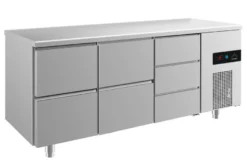 A&S Kühltisch -2 bis +8°C 1865x700x850mm mit 2x zwei Schubladen und 1x drei Schubladen (3ZZD)