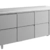 A&S Kühltisch -2 bis +8°C 1865x700x850mm mit 3x zwei Schubladen (3ZZZ)
