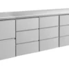 A&S Kühltisch -2 bis +8°C 2330x700x850mm mit 1x zwei Schubladen und 3x drei Schubladen (4ZDDD)