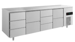A&S Kühltisch -2 bis +8°C 2330x700x850mm mit 2x zwei Schubladen und 2x drei Schubladen (4DZDZ)