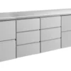 A&S Kühltisch -2 bis +8°C 2330x700x850mm mit 2x zwei Schubladen und 2x drei Schubladen (4ZDDZ)