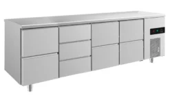 A&S Kühltisch -2 bis +8°C 2330x700x850mm mit 3x zwei Schubladen und 1x drei Schubladen (4ZDZZ)